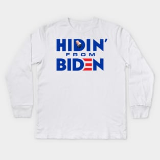 Hiden From Biden Kids Long Sleeve T-Shirt